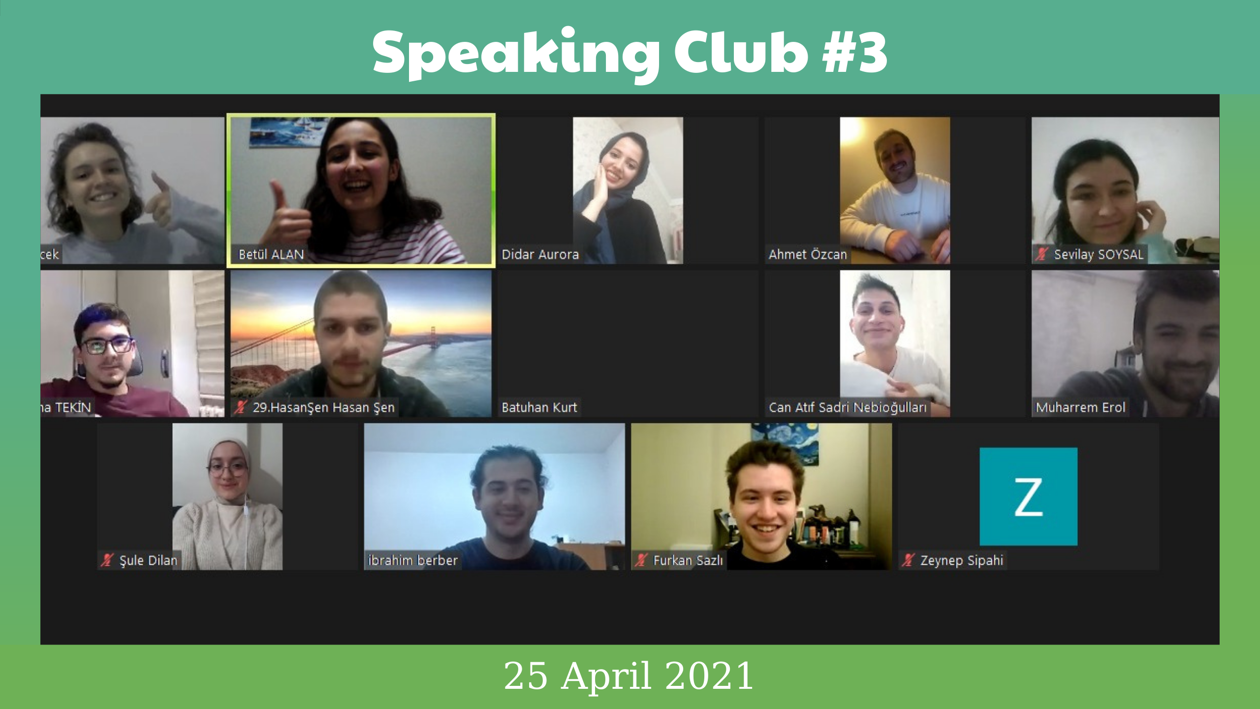  Speaking Club #3 (25.03.2021)