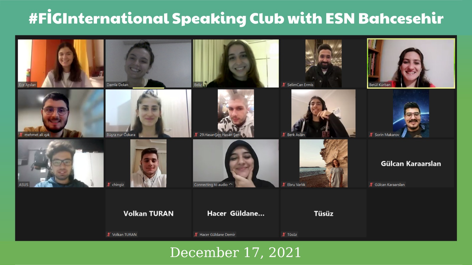  Speaking Club with ESN Bahcesehir
